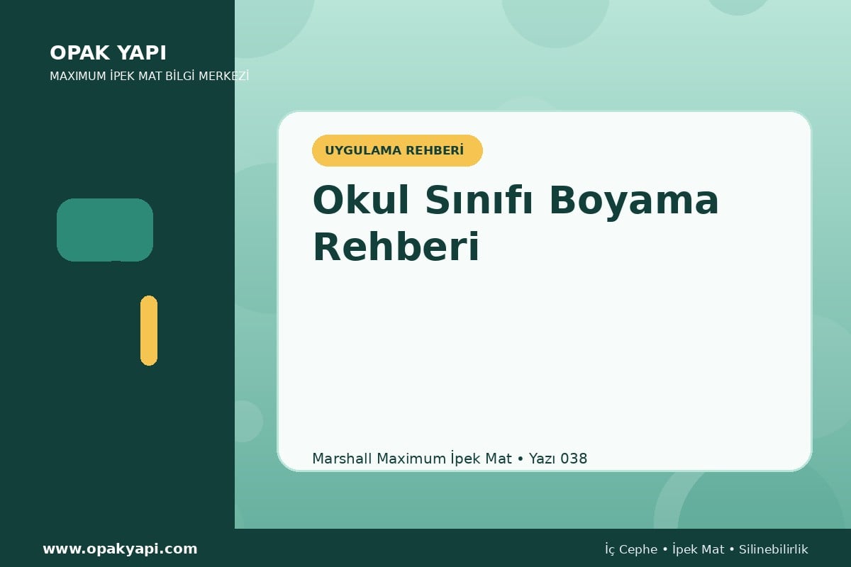 Maximum İpek Mat ile Okul Sınıfı Boyama Rehberi