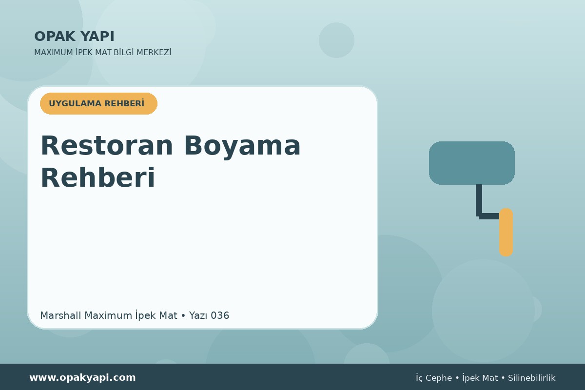 Maximum İpek Mat ile Restoran Boyama Rehberi