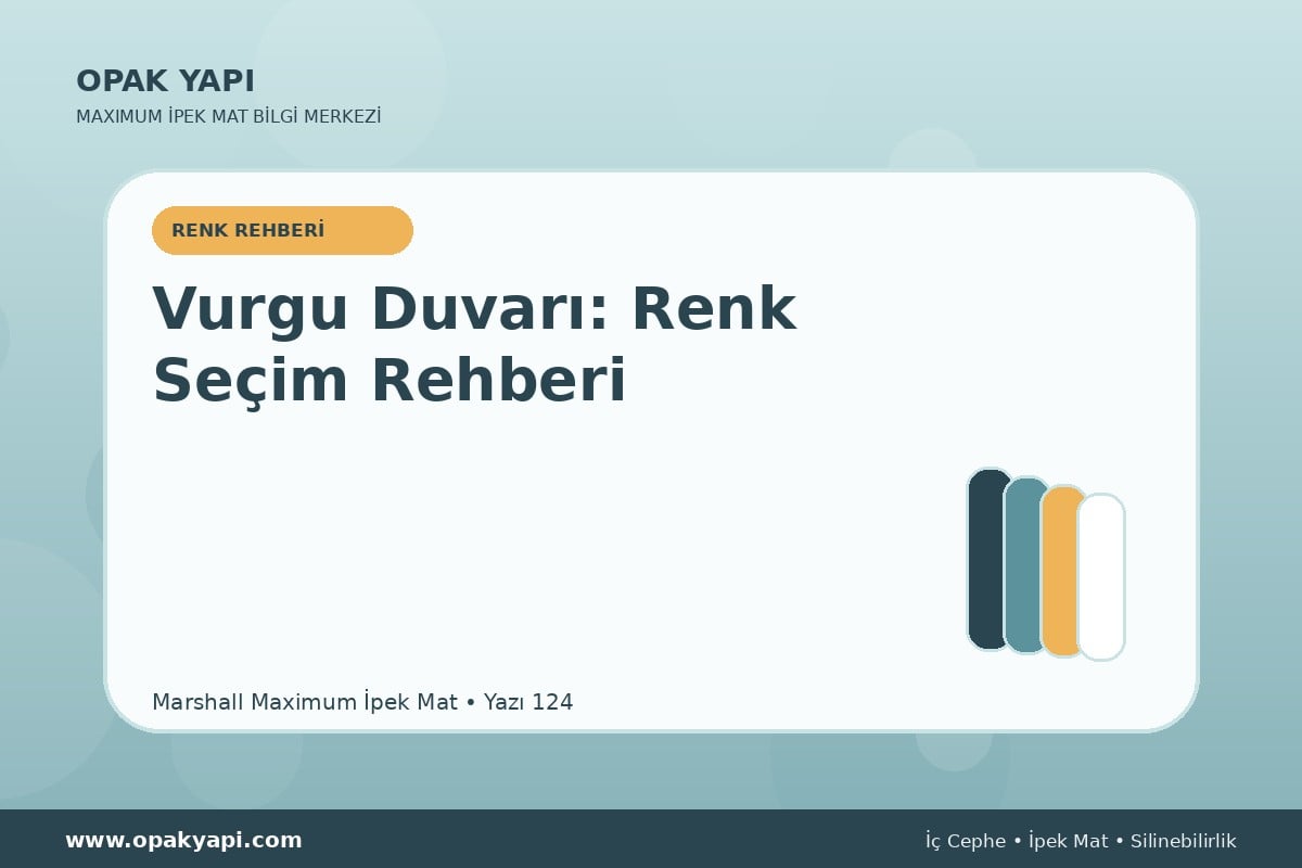 Maximum İpek Mat ile Vurgu Duvarı: Renk Seçim Rehberi