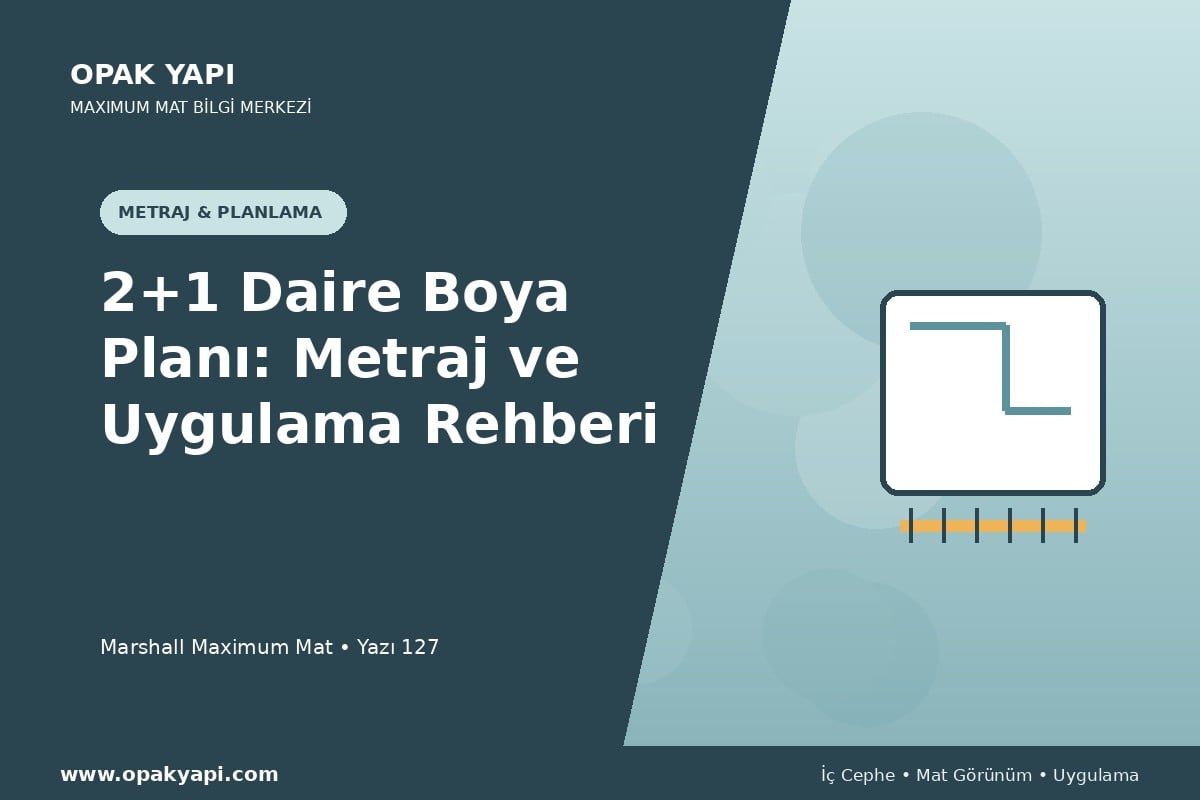 Maximum Mat 2+1 Daire Boya Planı: Metraj ve Uygulama Rehberi