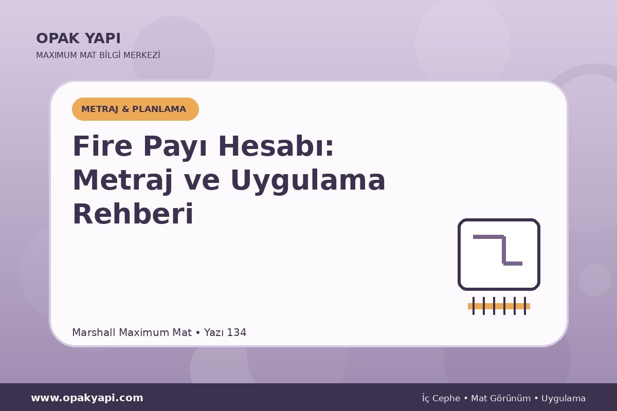 Maximum Mat Fire Payı Hesabı: Metraj ve Uygulama Rehberi