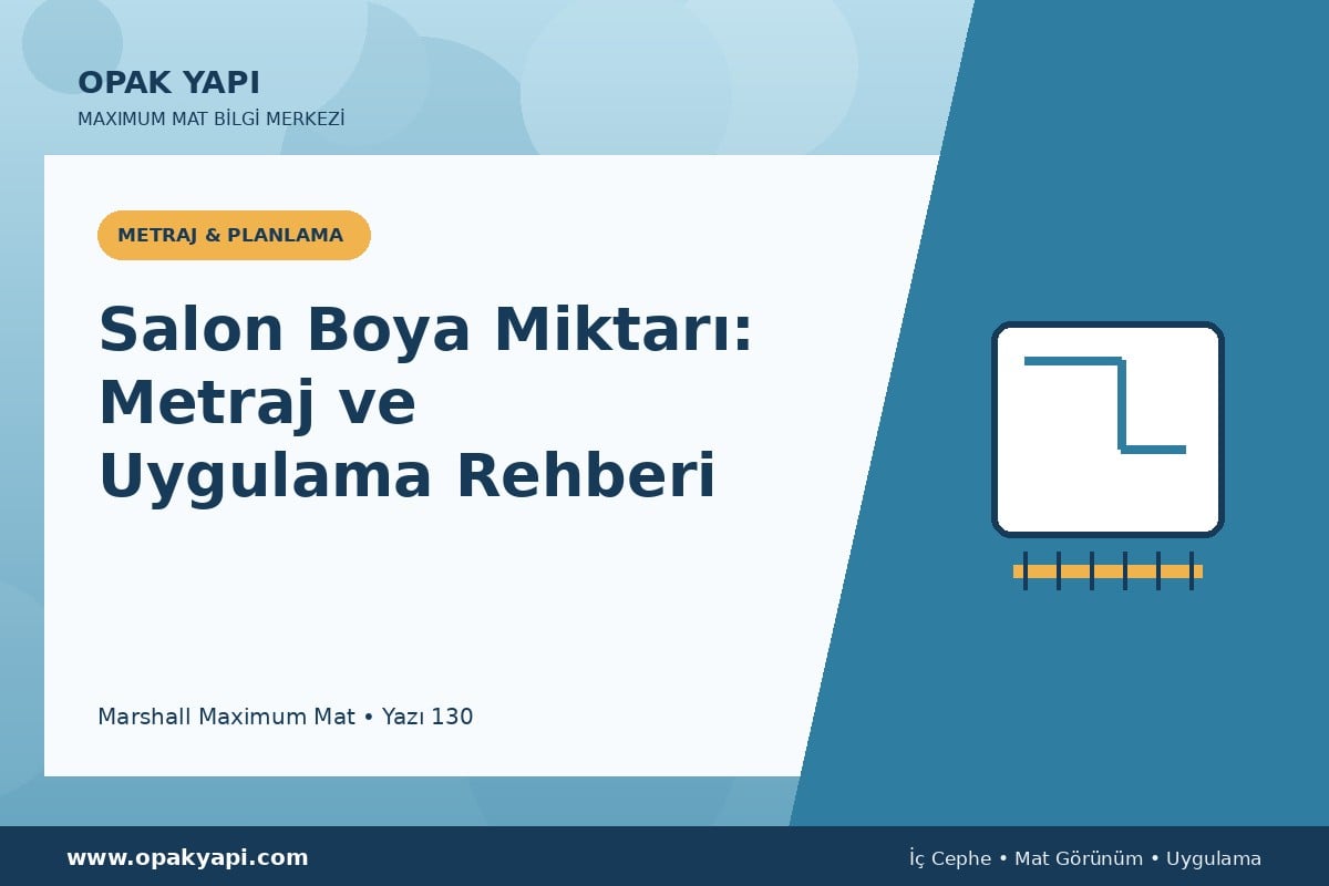 Maximum Mat Salon Boya Miktarı: Metraj ve Uygulama Rehberi