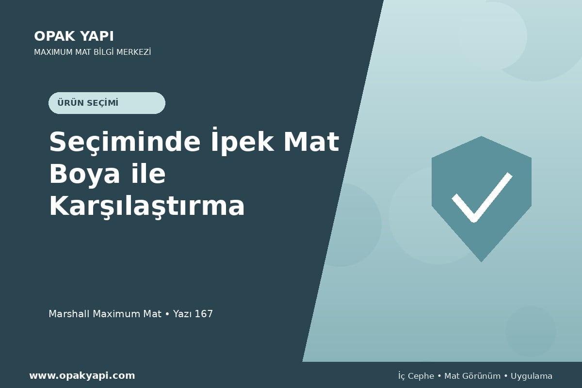 Maximum Mat Seçiminde İpek Mat Boya ile Karşılaştırma