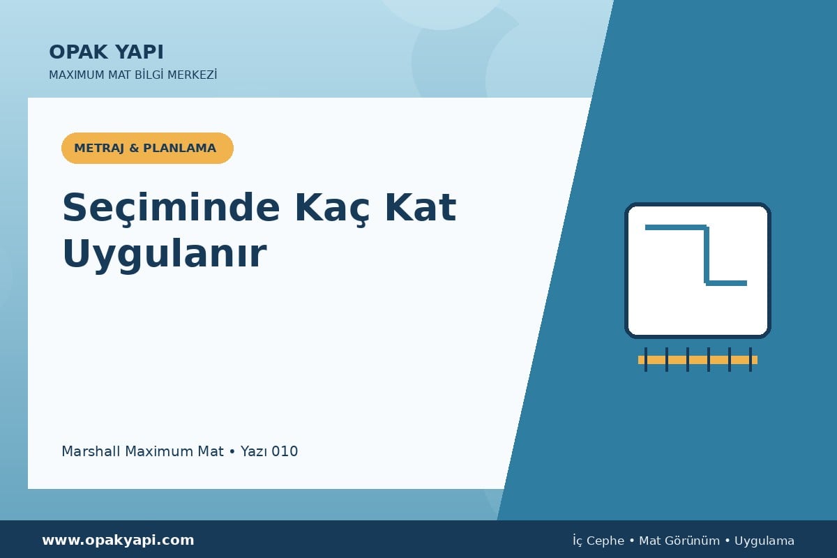 Maximum Mat Seçiminde Kaç Kat Uygulanır
