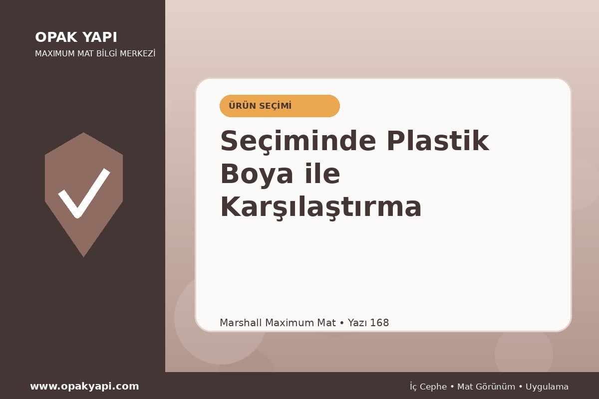 Maximum Mat Seçiminde Plastik Boya ile Karşılaştırma