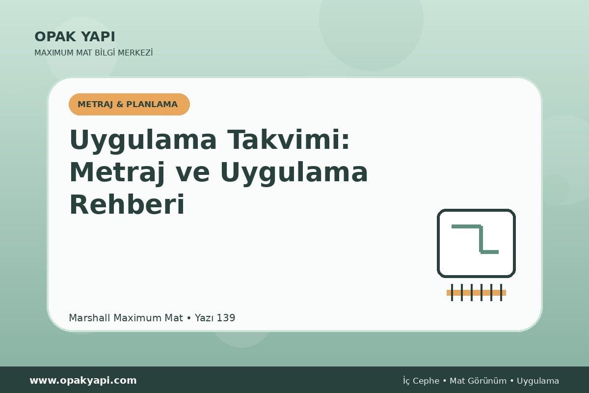 Maximum Mat Uygulama Takvimi: Metraj ve Uygulama Rehberi