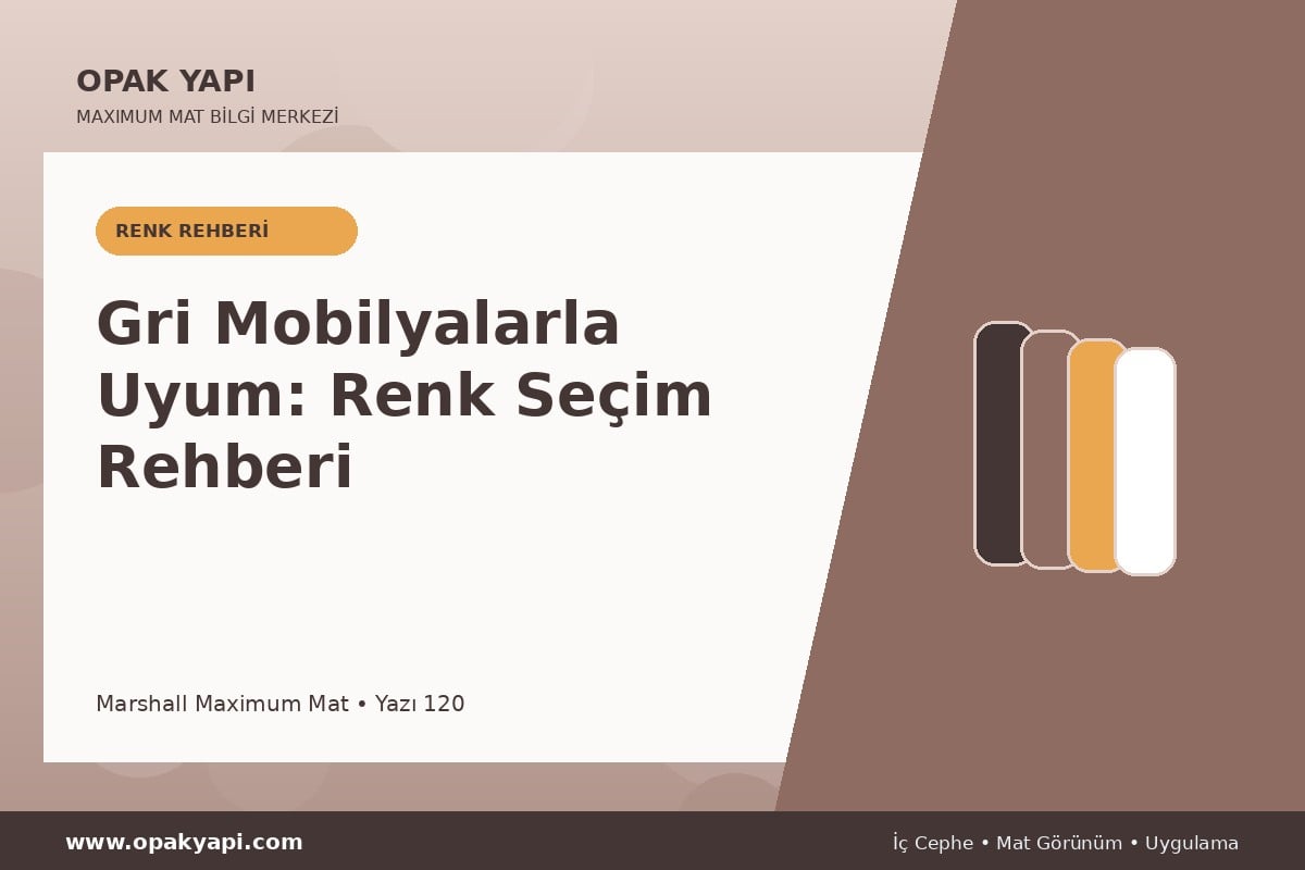 Maximum Mat ile Gri Mobilyalarla Uyum: Renk Seçim Rehberi