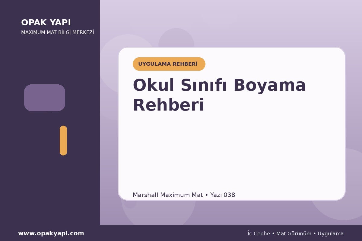 Maximum Mat ile Okul Sınıfı Boyama Rehberi