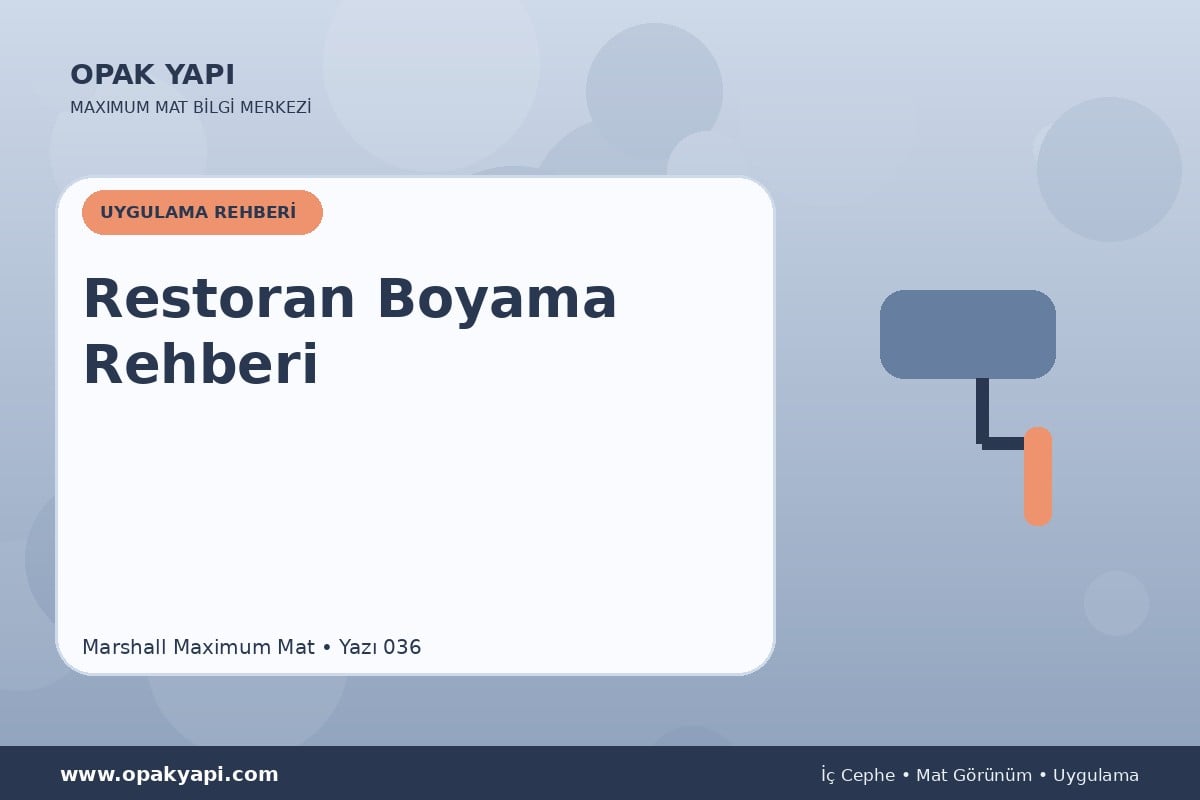 Maximum Mat ile Restoran Boyama Rehberi