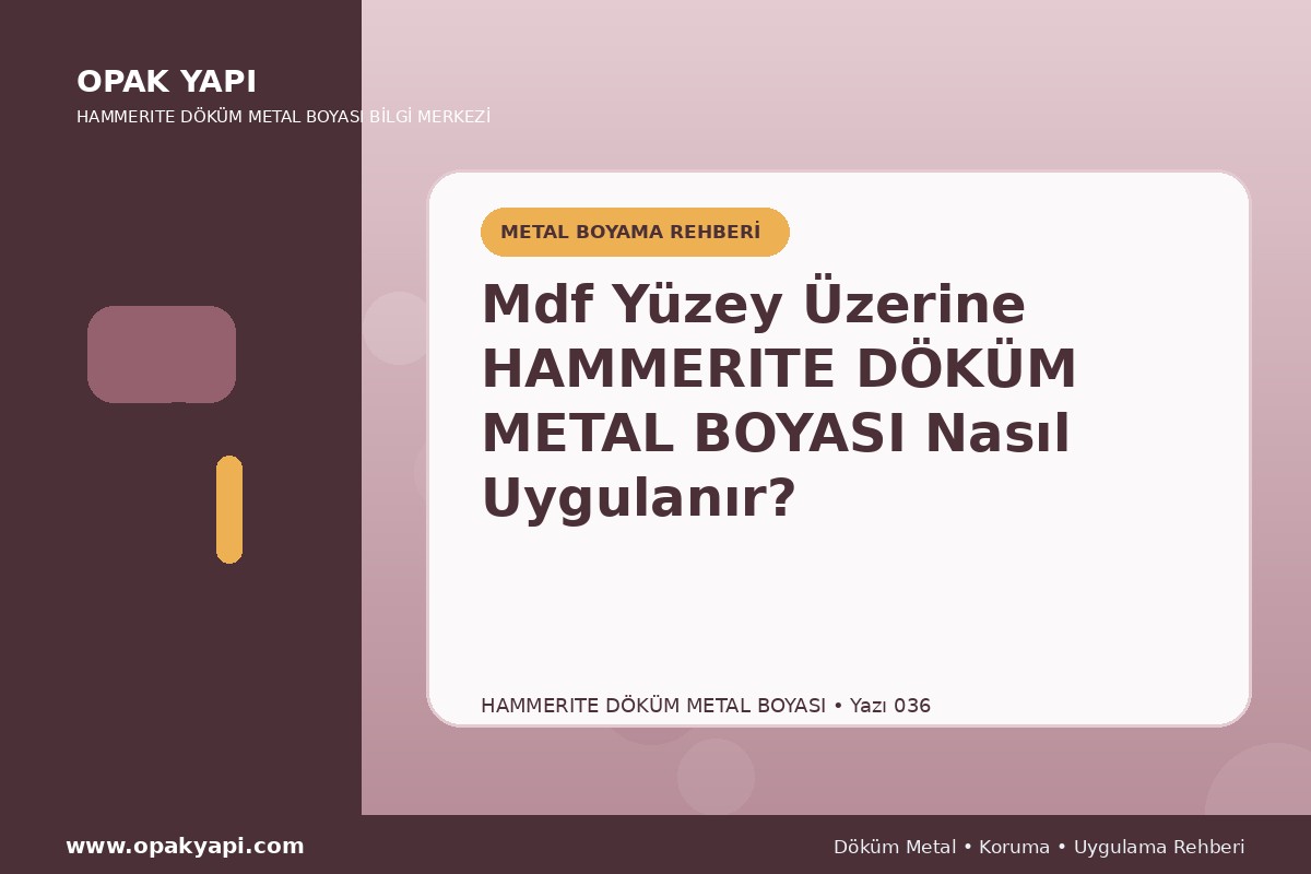 Mdf Yüzey Üzerine Marshall Hammerite Döküm Metal Boyası Nasıl Uygulanır?