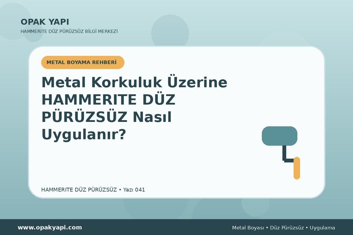 Metal Korkuluk Üzerine Hammerite Düz Pürüzsüz Metal Boyası Nasıl Uygulanır?