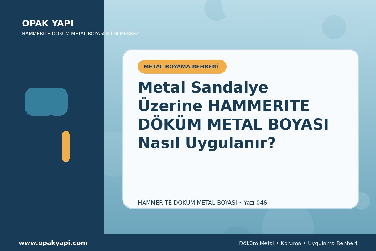 Metal Sandalye Üzerine Marshall Hammerite Döküm Metal Boyası Nasıl Uygulanır?