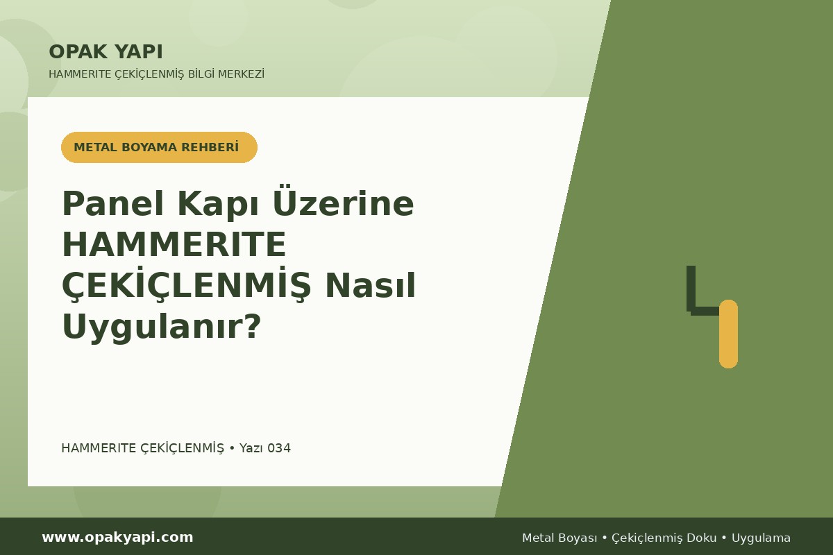 Panel Kapı Üzerine Hammerite Çekiçlenmiş Metal Boyası Nasıl Uygulanır?