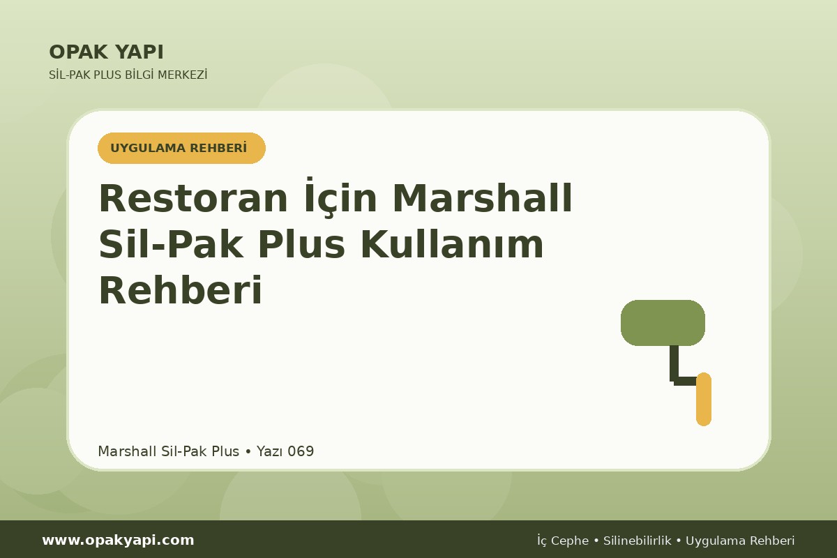 Restoran İçin Marshall Sil-Pak Plus Kullanım Rehberi