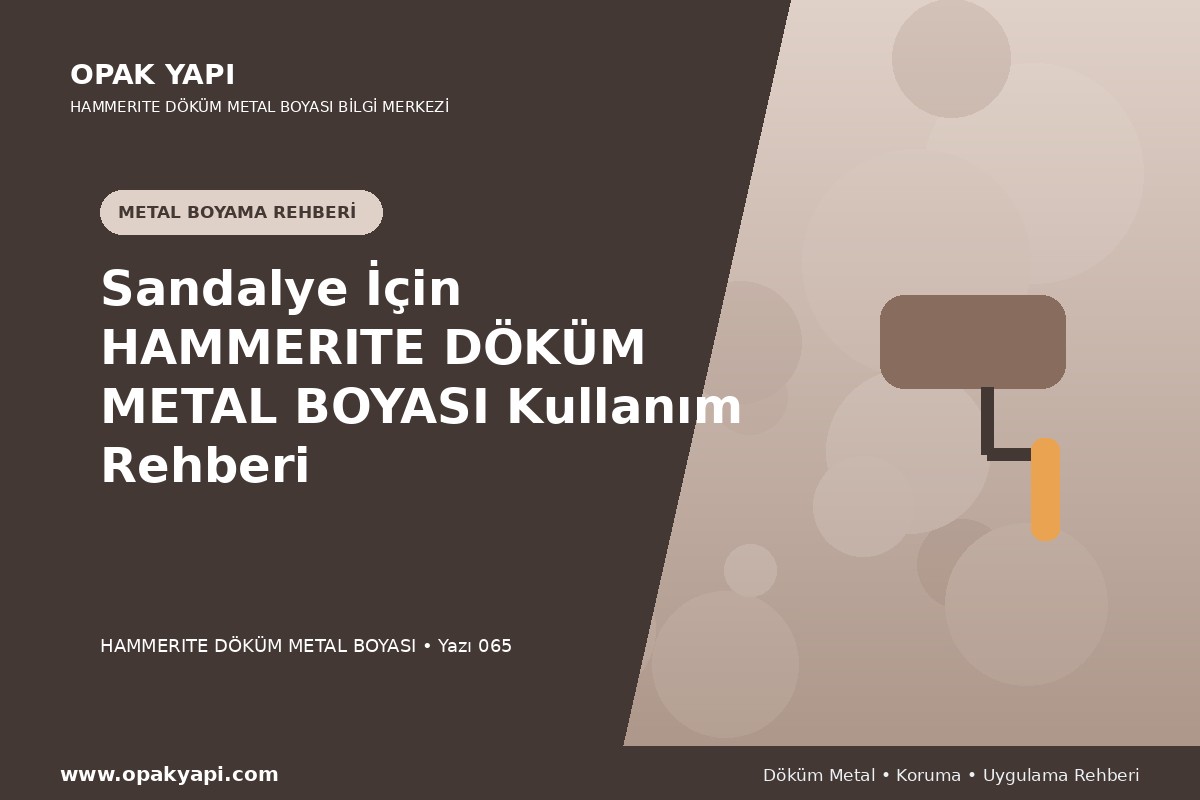 Sandalye İçin Marshall Hammerite Döküm Metal Boyası Kullanım Rehberi
