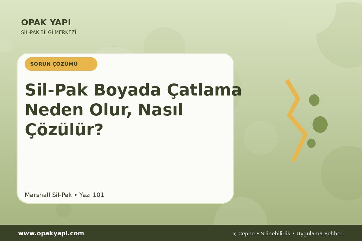 Sil-Pak Boyada Çatlama Neden Olur, Nasıl Çözülür?