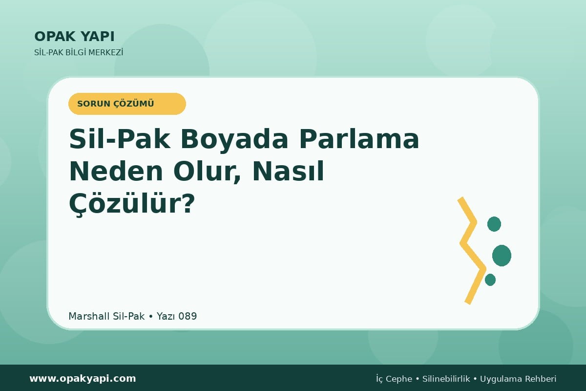 Sil-Pak Boyada Parlama Neden Olur, Nasıl Çözülür?