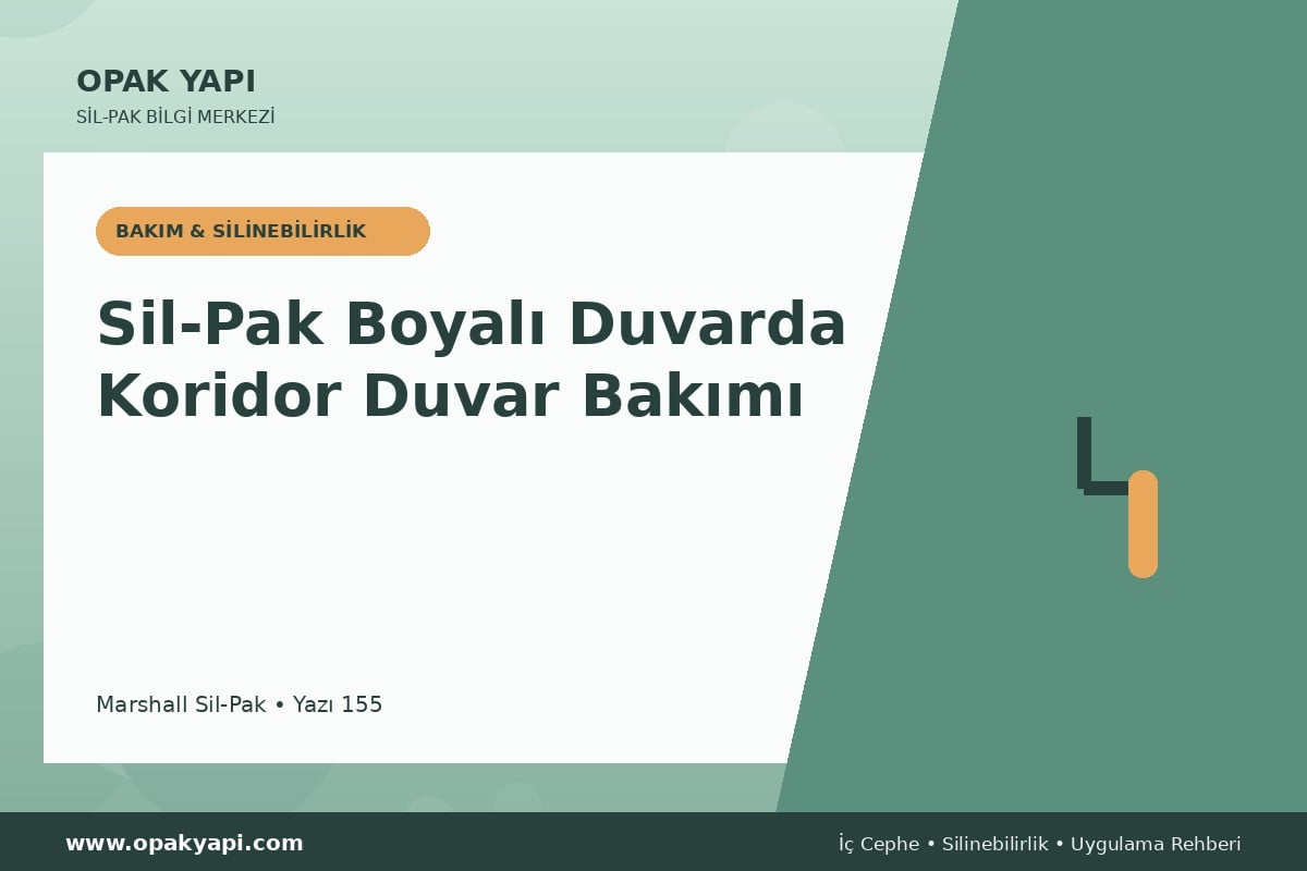 Sil-Pak Boyalı Duvarda Koridor Duvar Bakımı