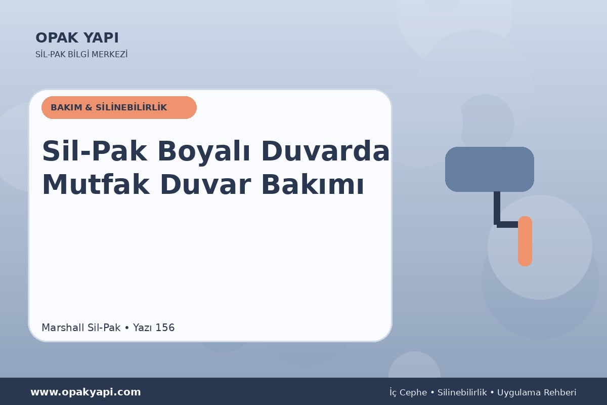 Sil-Pak Boyalı Duvarda Mutfak Duvar Bakımı