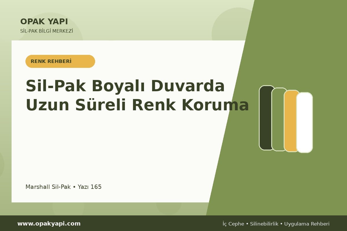 Sil-Pak Boyalı Duvarda Uzun Süreli Renk Koruma