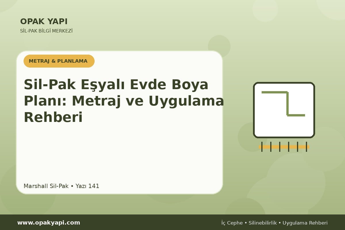 Sil-Pak Eşyalı Evde Boya Planı: Metraj ve Uygulama Rehberi