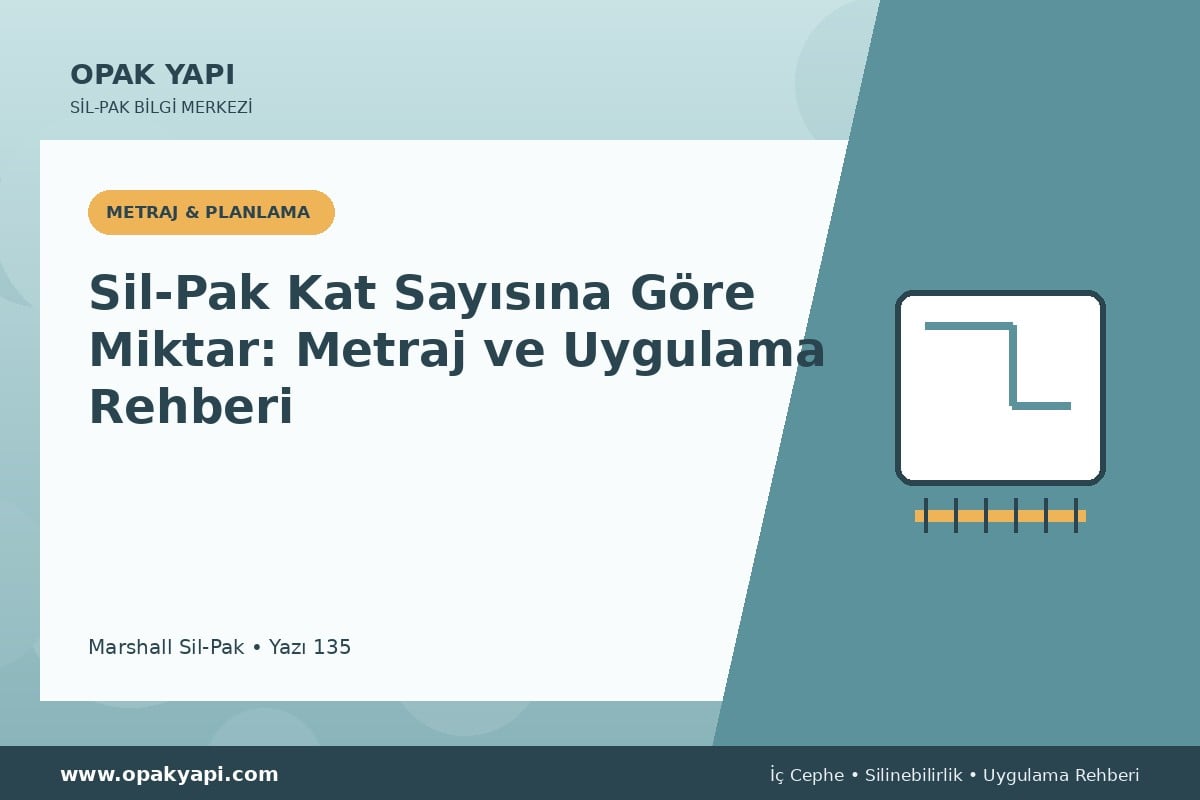 Sil-Pak Kat Sayısına Göre Miktar: Metraj ve Uygulama Rehberi