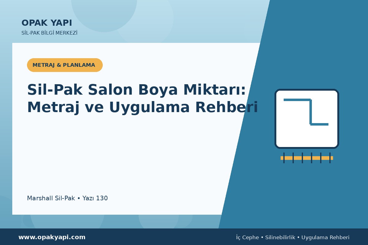 Sil-Pak Salon Boya Miktarı: Metraj ve Uygulama Rehberi