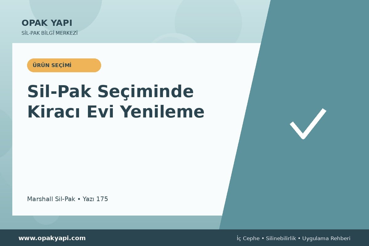Sil-Pak Seçiminde Kiracı Evi Yenileme