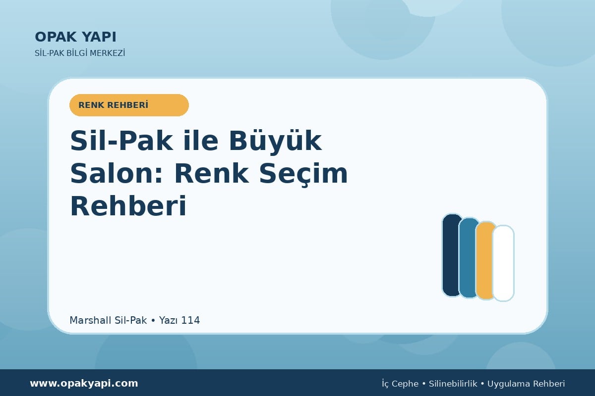 Sil-Pak ile Büyük Salon: Renk Seçim Rehberi