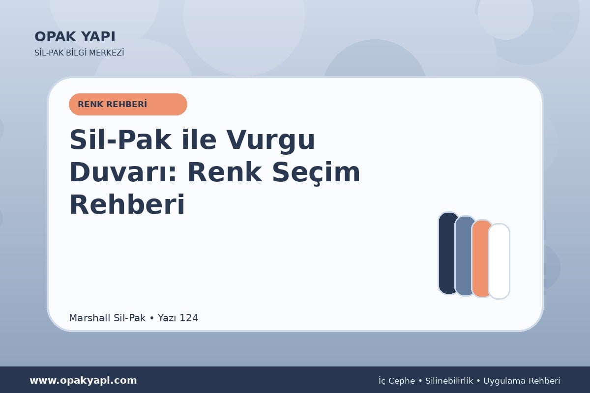 Sil-Pak ile Vurgu Duvarı: Renk Seçim Rehberi