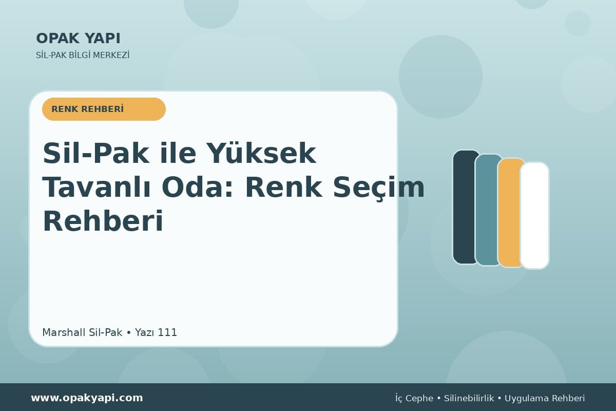 Sil-Pak ile Yüksek Tavanlı Oda: Renk Seçim Rehberi