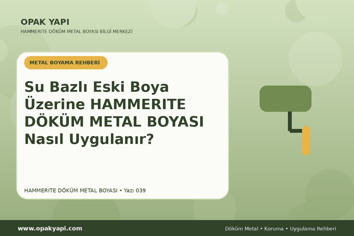 Su Bazlı Eski Boya Üzerine Marshall Hammerite Döküm Metal Boyası Nasıl Uygulanır?