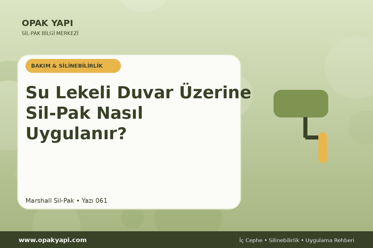 Su Lekeli Duvar Üzerine Sil-Pak Nasıl Uygulanır?