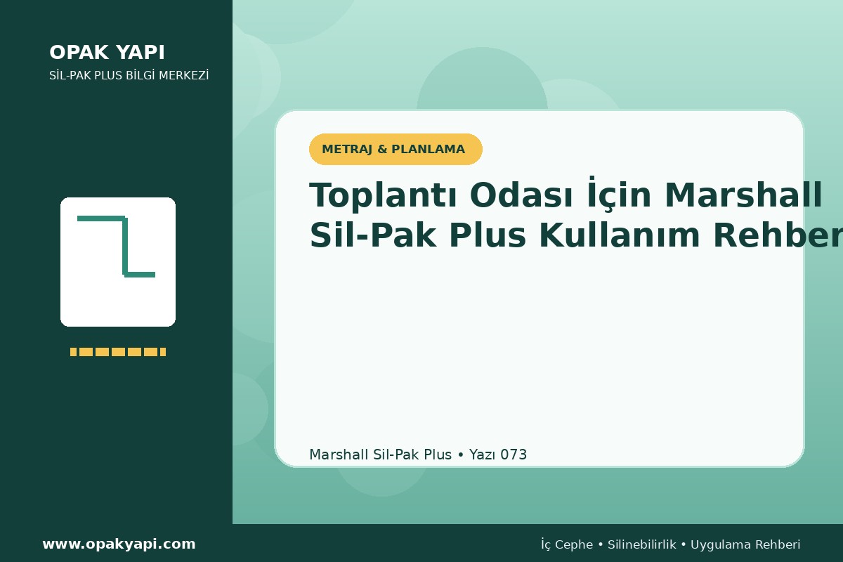 Toplantı Odası İçin Marshall Sil-Pak Plus Kullanım Rehberi
