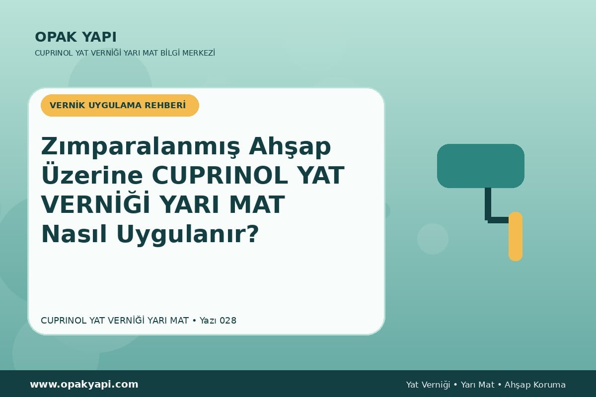 Zımparalanmış Ahşap Üzerine Marshall Cuprinol Classic Yat Vernik Yarı Mat Nasıl Uygulanır?