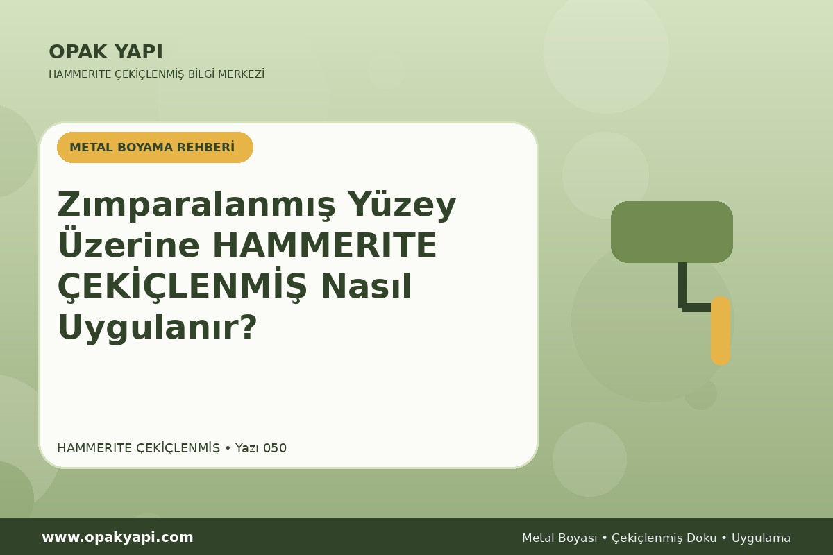 Zımparalanmış Yüzey Üzerine Hammerite Çekiçlenmiş Metal Boyası Nasıl Uygulanır?