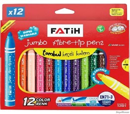 Fatih Keçeli Kalem Yıkanabilir Jumbo 12 Renk