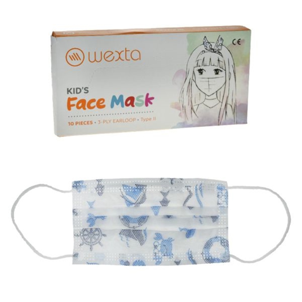 Proseg-Wexta-Mediroc Çocuk Maskesi 10 Lu Mavi Toptan Fiyat