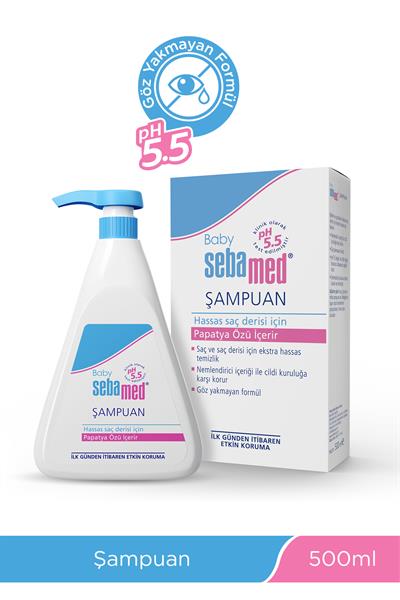 Baby pH 5.5 Göz Yakmayan Formül Nemlendirici Etkili Papatya Özütlü Bebek Şampuanı 500 ml