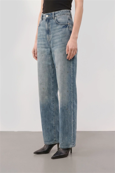 Dena Taşlı Denim Pantolon