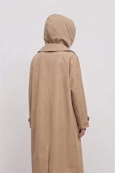 Speedy Taşlı Trençkot Camel