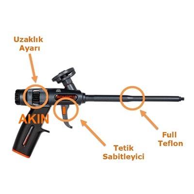 Somafix Poliüretan Köpük Tabancası Tetik Sabitleyicili Full Teflon SFX-5473