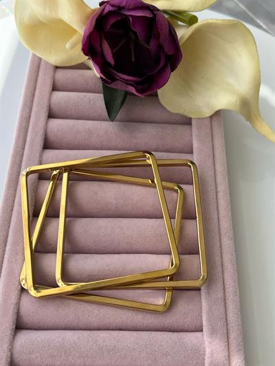 Çelik 3lü Kare Ajda Bileklik