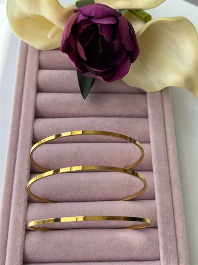 Çelik 65mm İnce Üçlü Ajda Bilezik