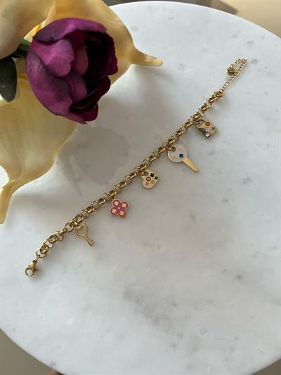 Çelik Anahtar Charmli Bileklik