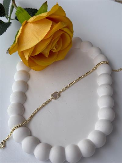 Özel Seri  Dikdörtgen Sedef Taşlı Bileklik