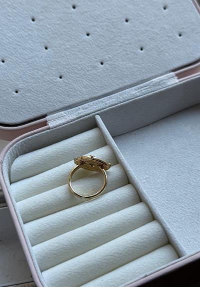 Özel Seri Ayarlanabilir Yeşil Mineli Yüzük