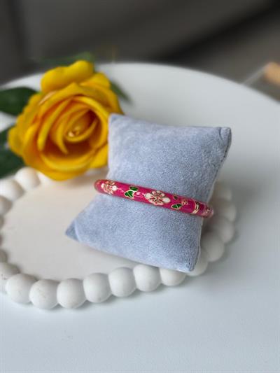 Özel Seri Fuşya Mineli Kelepçe Bileklik