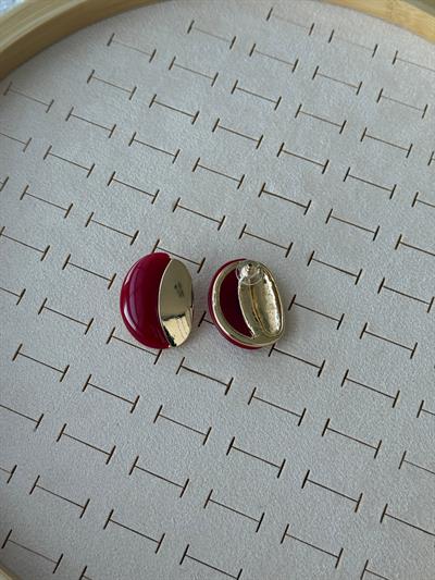 Özel Seri Gold Bordo Küpe