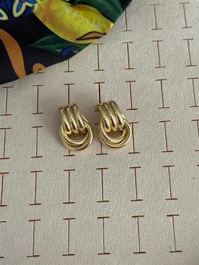 Özel Seri Gold Düğüm Küpe